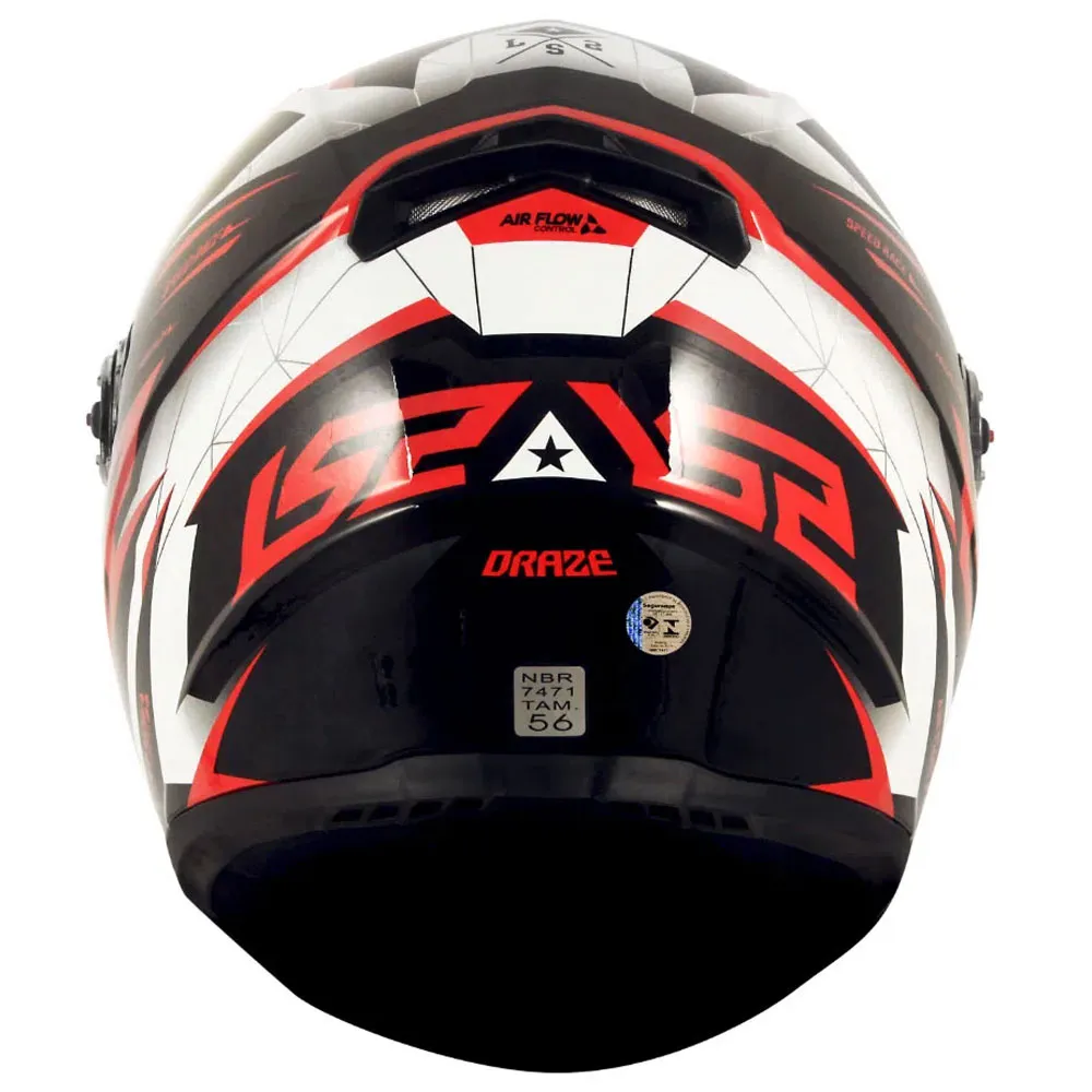 Capacete LS2 FF358 Draze Preto & Vermelho - Imagem 3