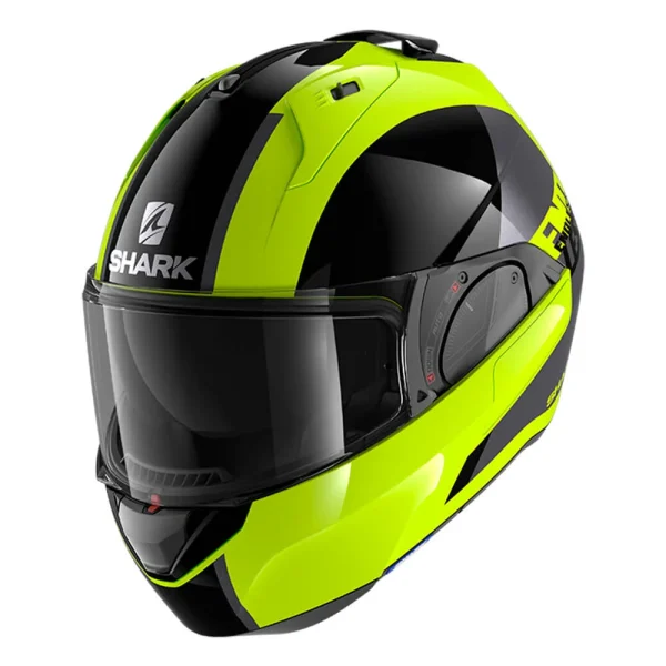 Capacete Shark EVO Es Endless – Preto & Amarelo Fluor