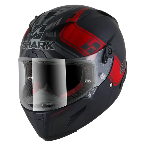 Capacete Shark Race-R Pro Zarco GP de France – Preto Fosco & Vermelho
