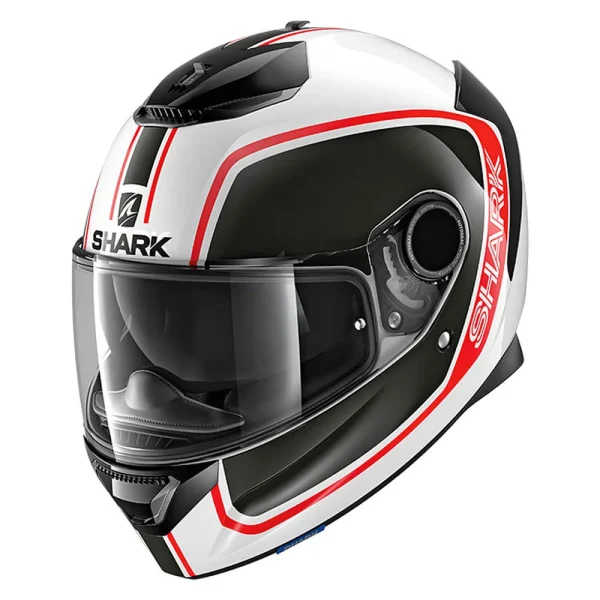 Capacete Shark Spartan Priona - Branco/Preto/Vermelho