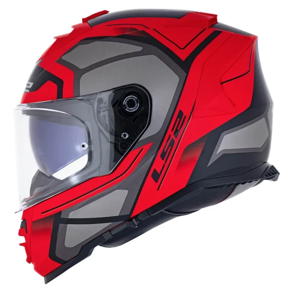 Capacete LS2 FF800 Storm Faster Vermelho Fosco & Titanium