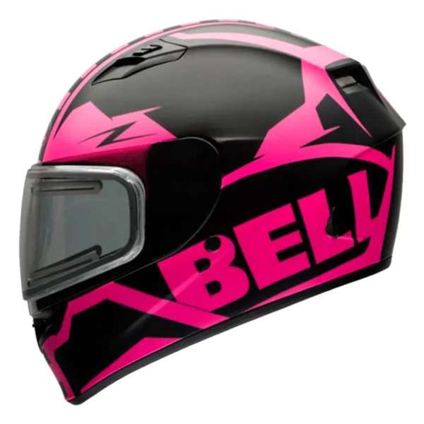Capacete Bell Qualifer Snow Preto & Rosa