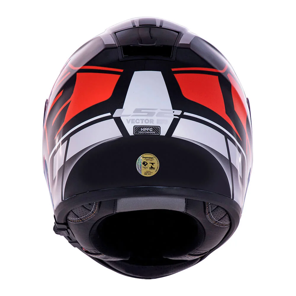 Capacete LS2 FF397 Vector Evo Kripton Preto & Laranja Fosco - Imagem 3