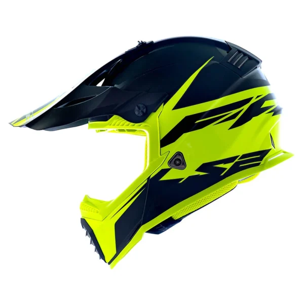 Capacete LS2 MX437 Fast Roar Preto & Amarelo