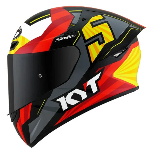 Capacete KYT TT Course Jaume Masia 2019 - Preto/Vermelho/Amarelo