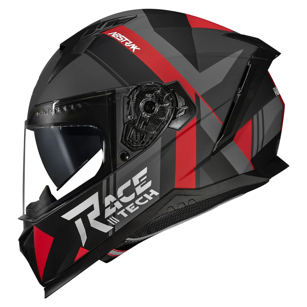 Capacete Race Tech VOLT Abstrak Preto Fosco e Vermelho