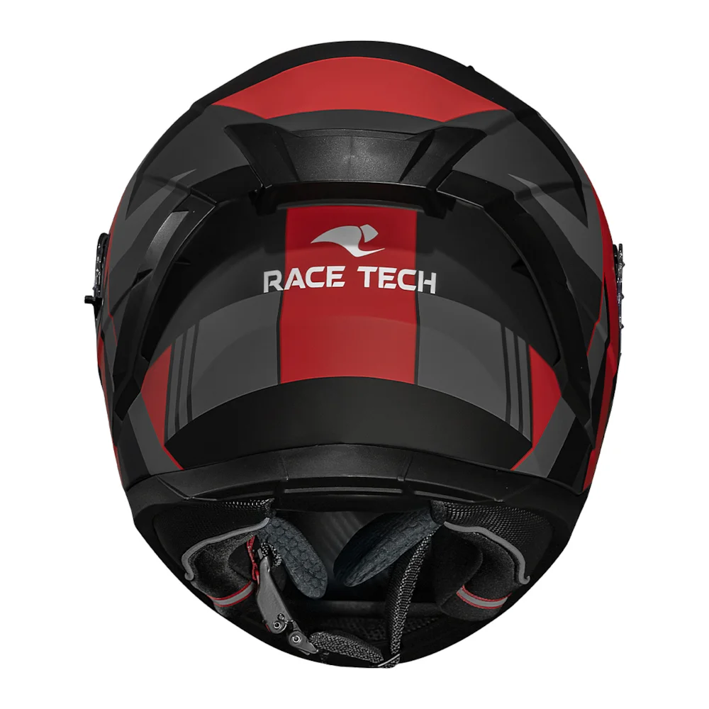 Capacete Race Tech VOLT Abstrak Preto Fosco e Vermelho - Imagem 3