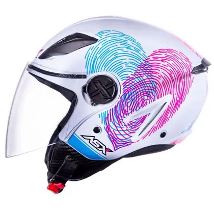 Capacete ASX City Air Passion Branco & Rosa