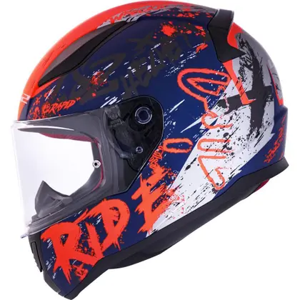 Capacete LS2 FF353 Rapid Naughty Azul & Laranja