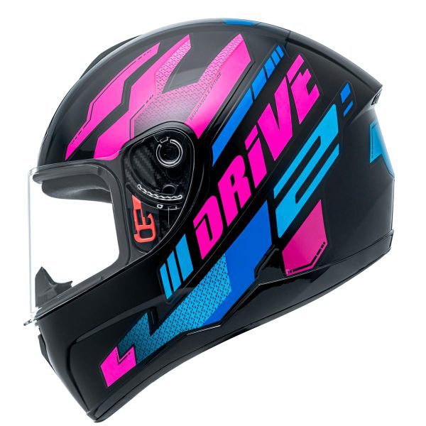 Capacete FLY Drive 2 HG Atitude - Preto Fosco & Rosa