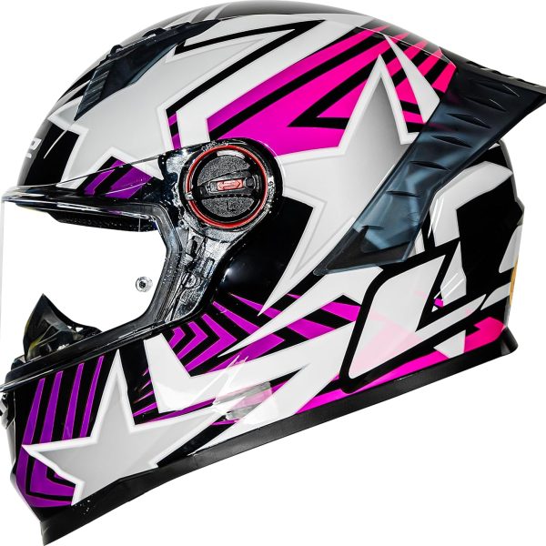 Capacete LS2 FF358 Pro Estellar Preto & Rosa
