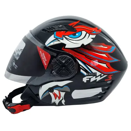 Capacete FW3 X-Open Eagle Vermelho & Azul