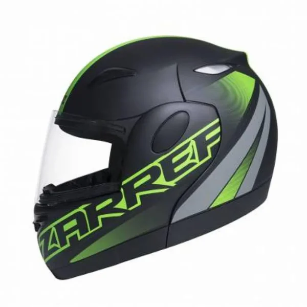 Capacete Taurus Zarref Neon V5 – Preto Fosco & Verde