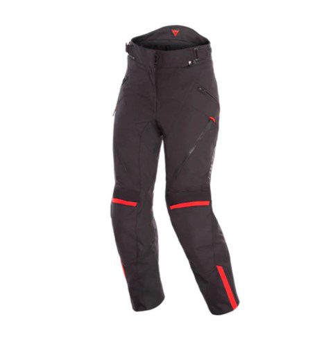 Calça Dainese Tempest II D-Dry Impermeavel Feminina - Preta & Vermelha
