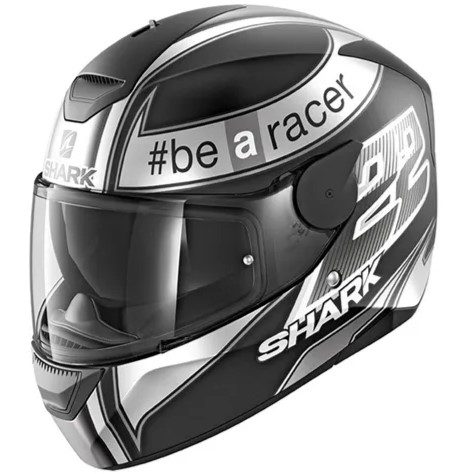 Capacete Shark D-Skwal Sam Loves – Preto Fosco & Cinza