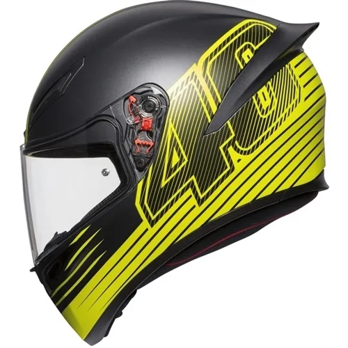 Capacete AGV K1 Edge 46 - Preto & Amarelo Fluor