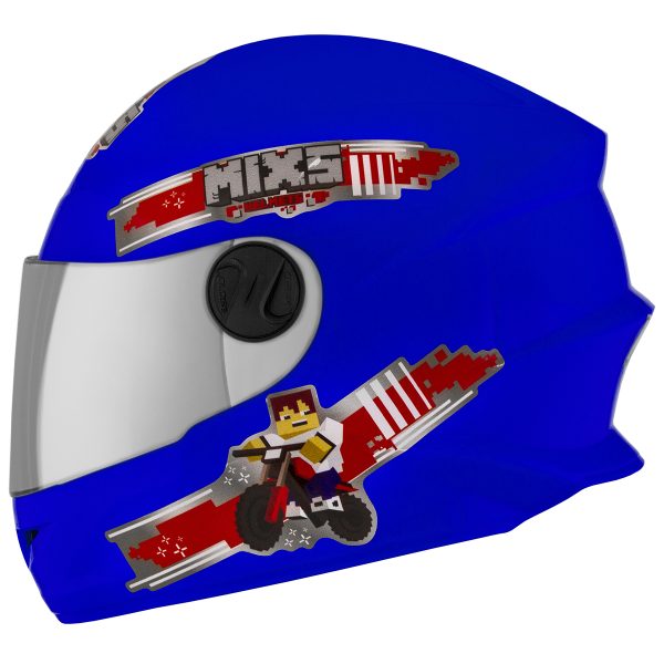 Capacete MIXS Start Infantil Blocks - Azul