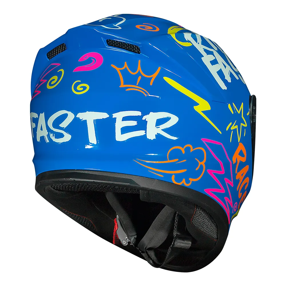Capacete Race Tech HIT Faster Azul - Imagem 3