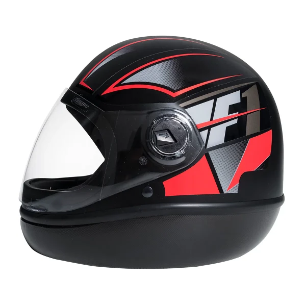Capacete Taurus Fórmula 1 Neo - Preto Fosco & Vermelho
