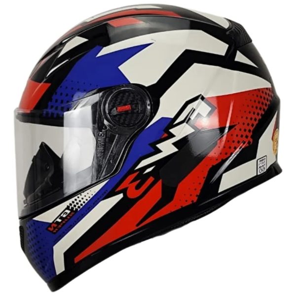 Capacete FW3 GTN Super Vermelho/Azul/Branco