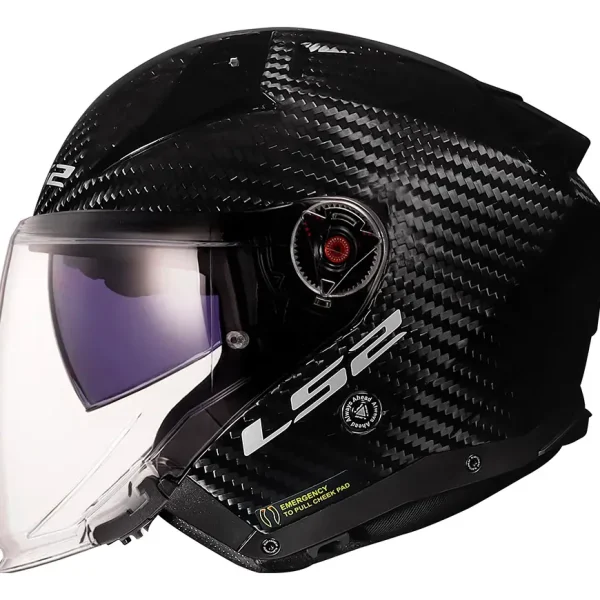 Capacete LS2 OF603 Infinity II Solid Carbon - Preto Brilhoso