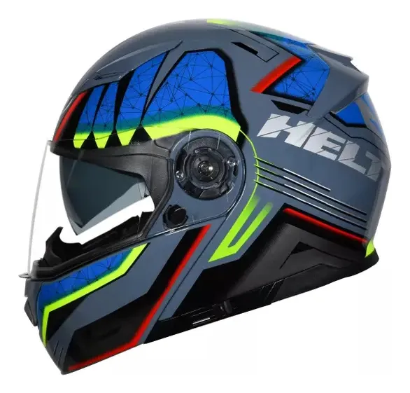 Capacete Helt Hippo Glass Power Cinza