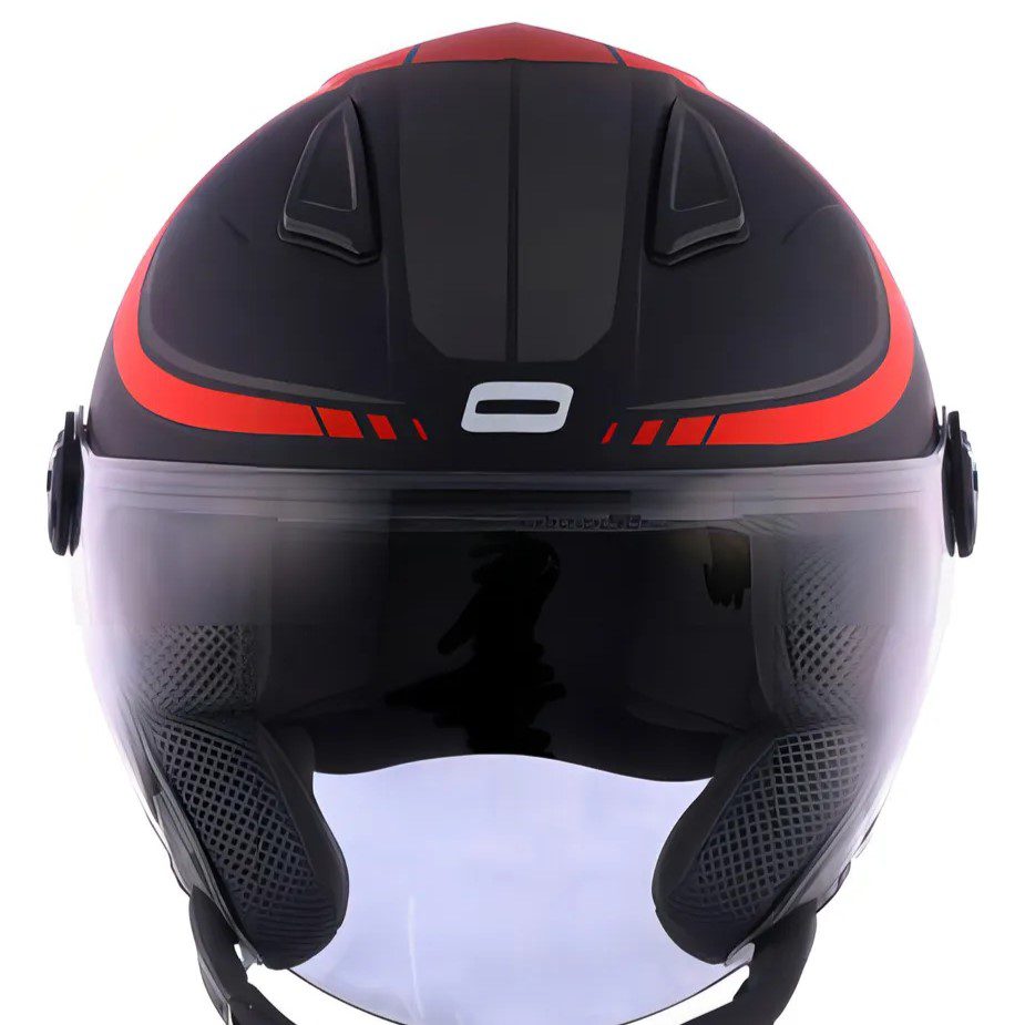Capacete Norisk Orion City - Preto Fosco & Vermelho - Imagem 2