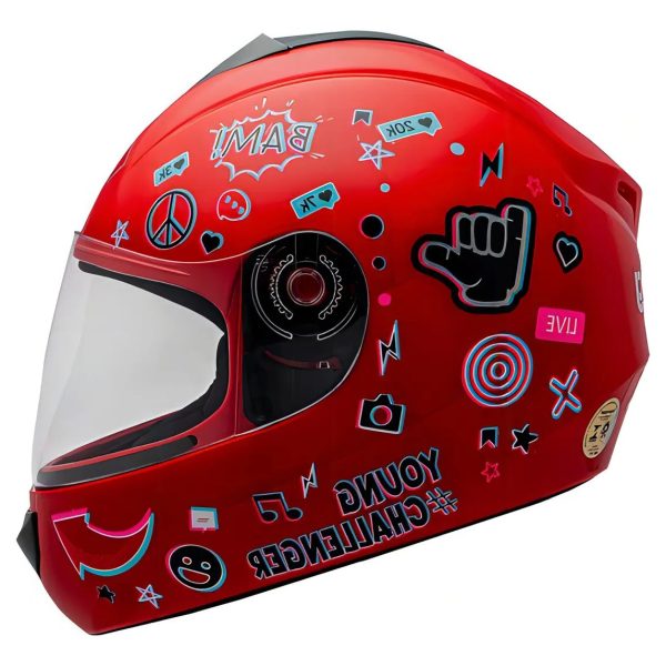 Capacete FLY Young HG Live Infantil - Vermelho