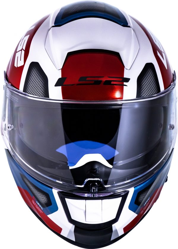 Capacete LS2 FF397 Vector Automat Branco & Vermelho - Imagem 2