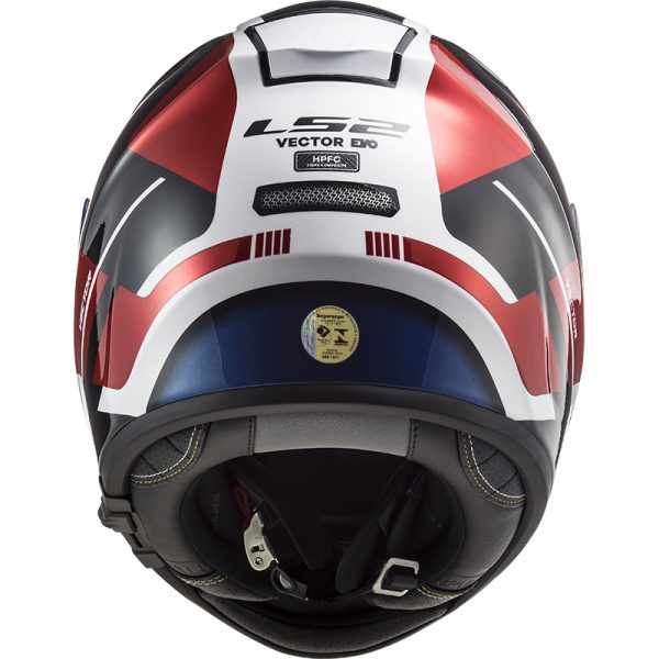 Capacete LS2 FF397 Vector Automat Branco & Vermelho - Imagem 3