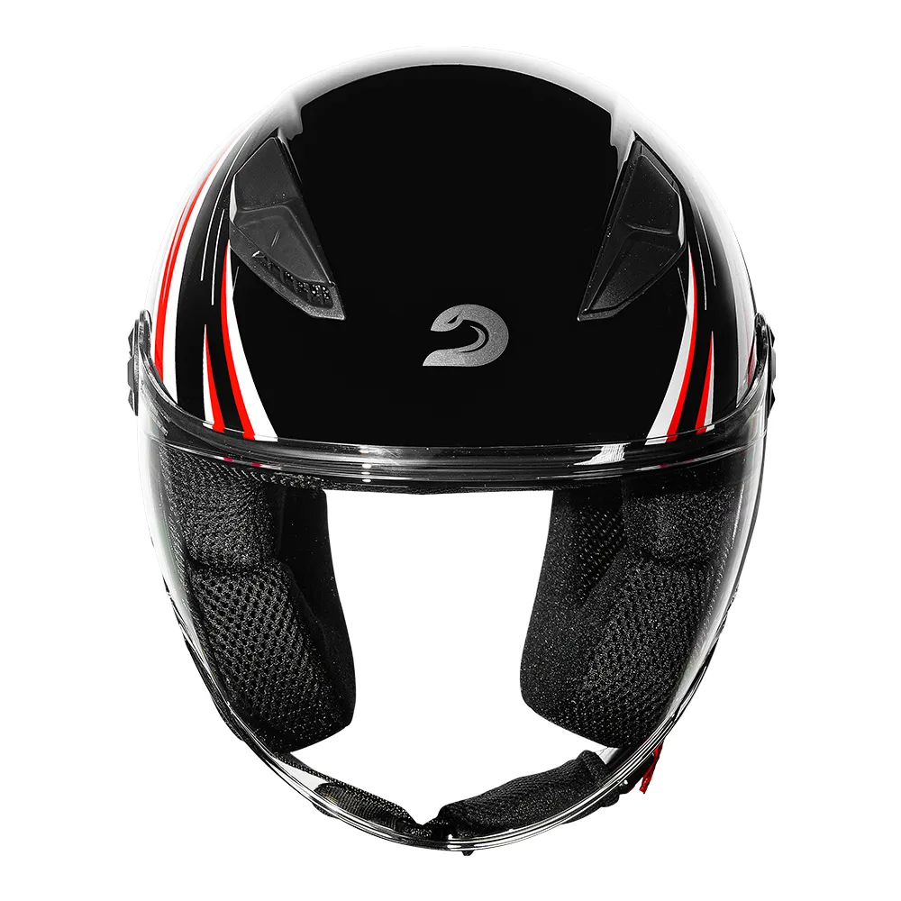 Capacete Race Tech Play Fuzzy Preto & Vermelho - Imagem 3