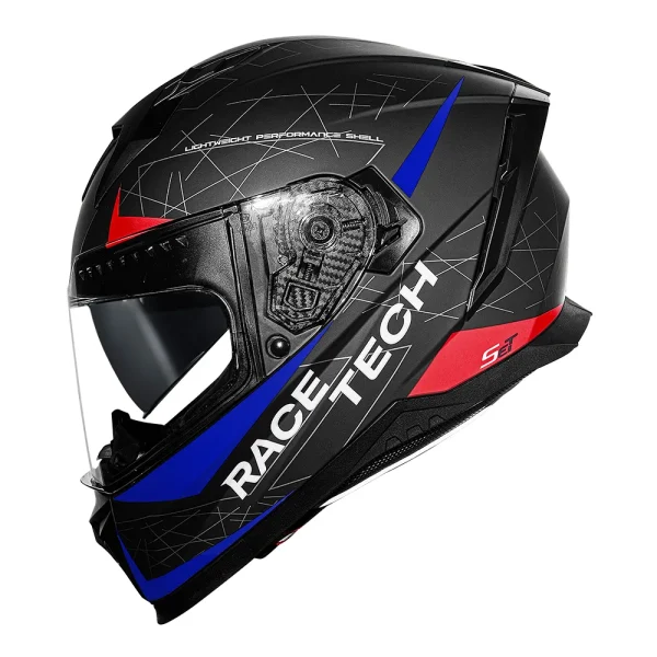 Capacete Race Tech VOLT Set Preto Fosco & Azul