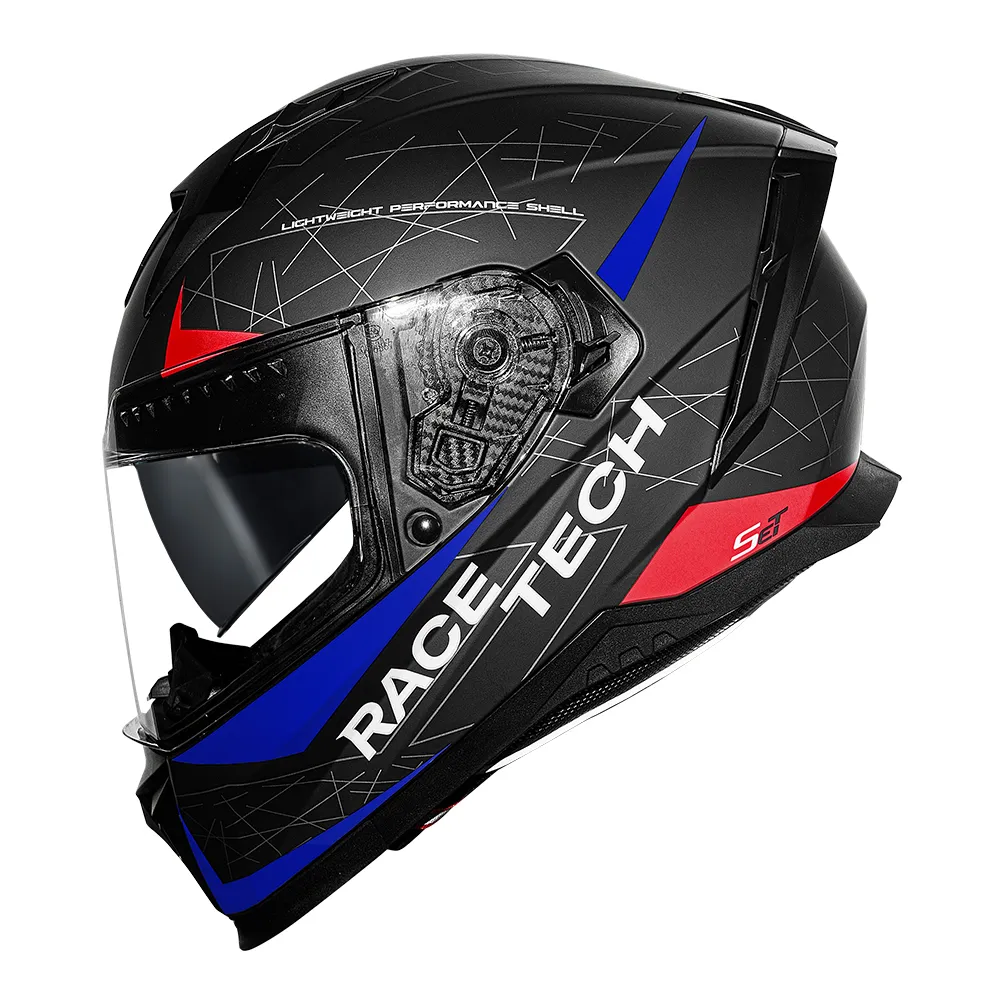 Capacete Race Tech VOLT Set Preto Fosco & Azul