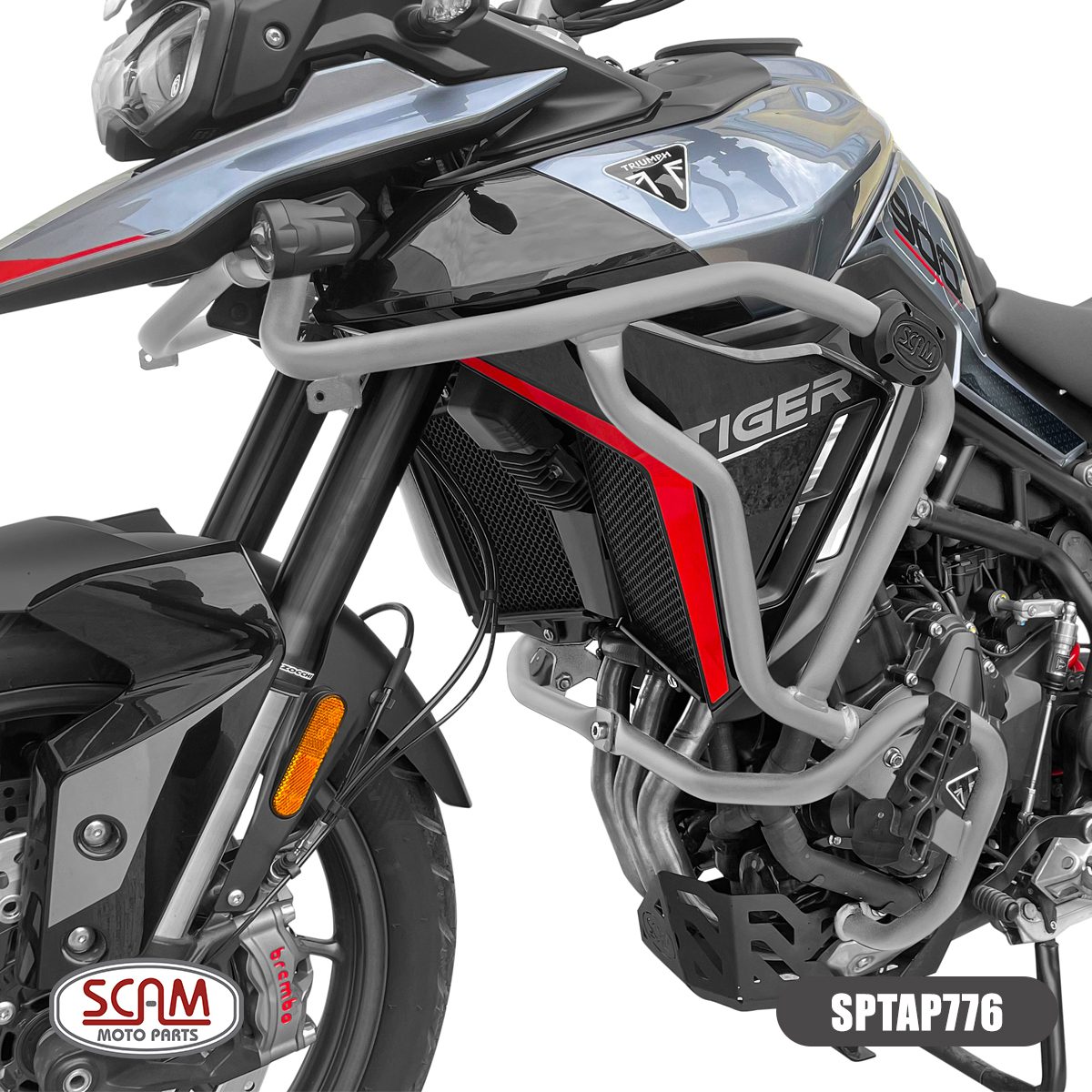 Protetor de Motor e Carenagem – TRIUMPH TIGER 900 2020+ Prata / SCAM - Imagem 2