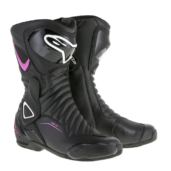 Bota Alpinestars SMX-6 V2 Feminina – Preta & Rosa