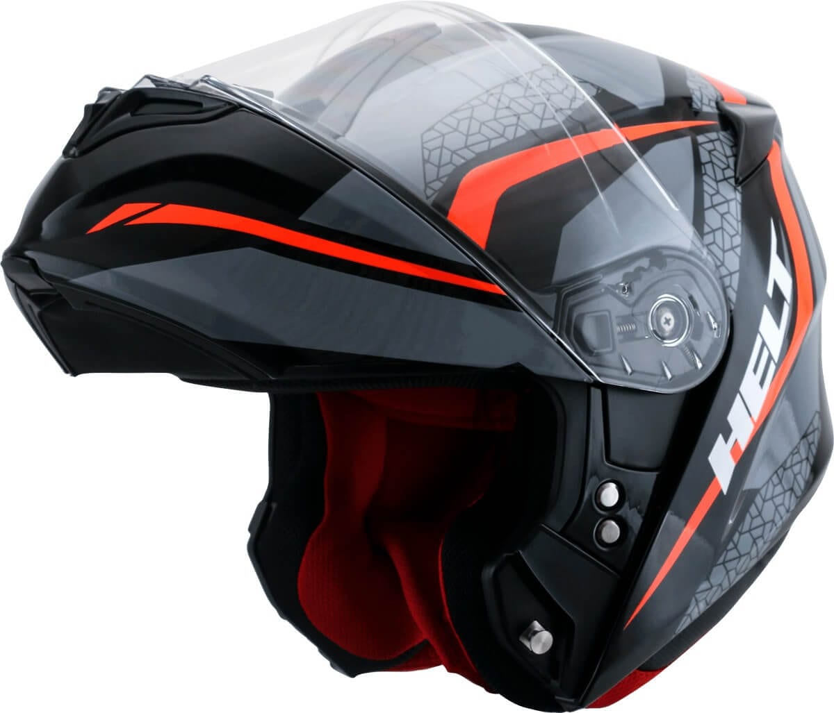 Capacete Helt Hippo No Limit Escamoteável Cinza/laranja - Só Capacetes