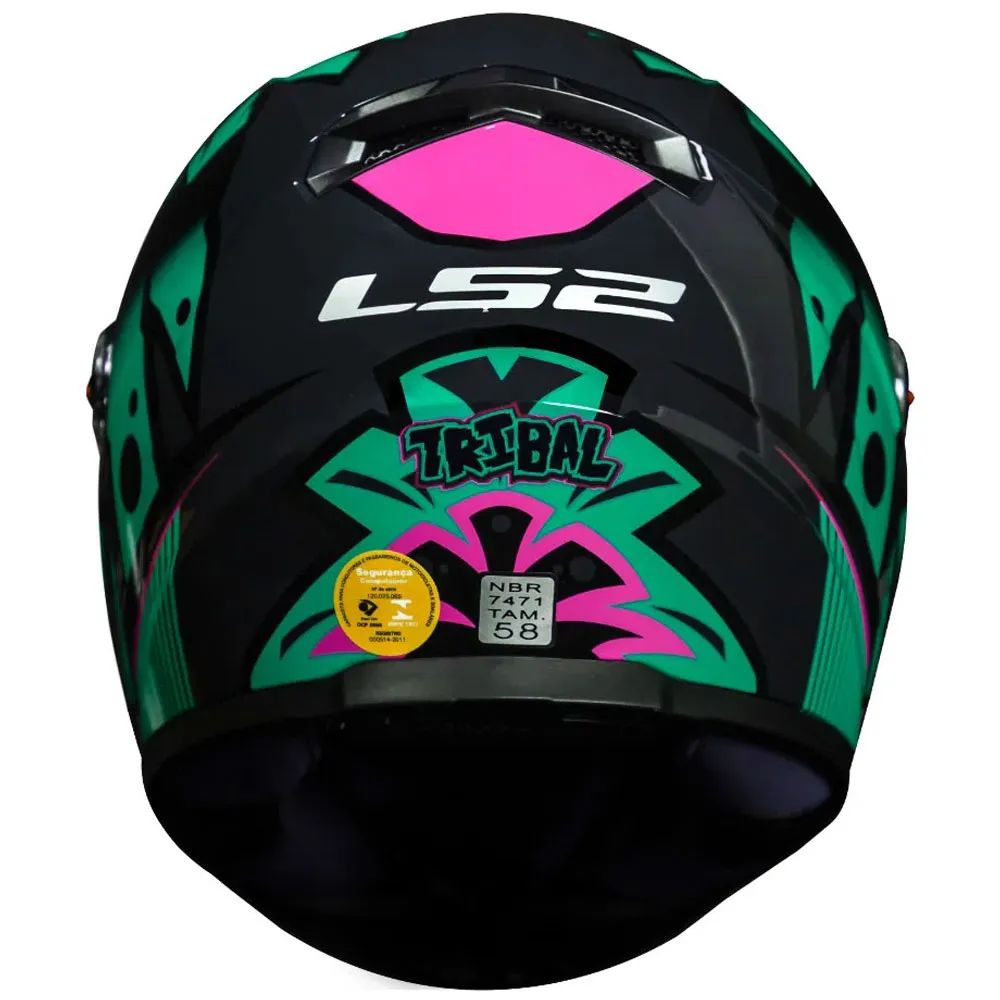 Capacete LS2 FF358 Tribal Verde - Imagem 3