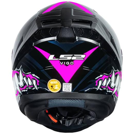 Capacete LS2 FF810 Vigo Sarbul - Preto & Rosa - Imagem 3