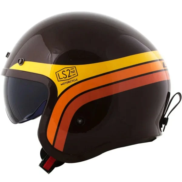 Capacete LS2 OF599 Spitfire Marrom & Amarelo