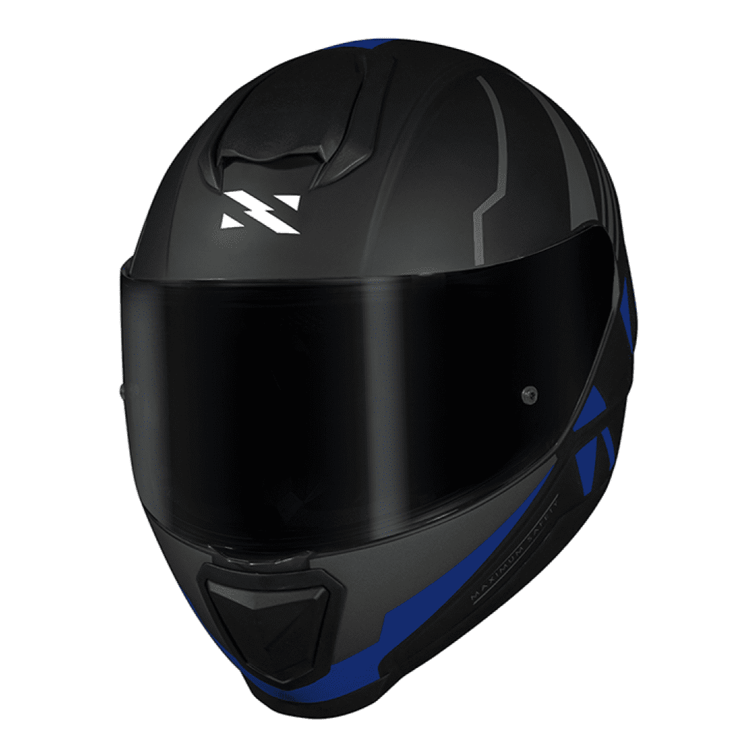 Capacete Norisk Razor Full – Preto Fosco & Azul - Imagem 3