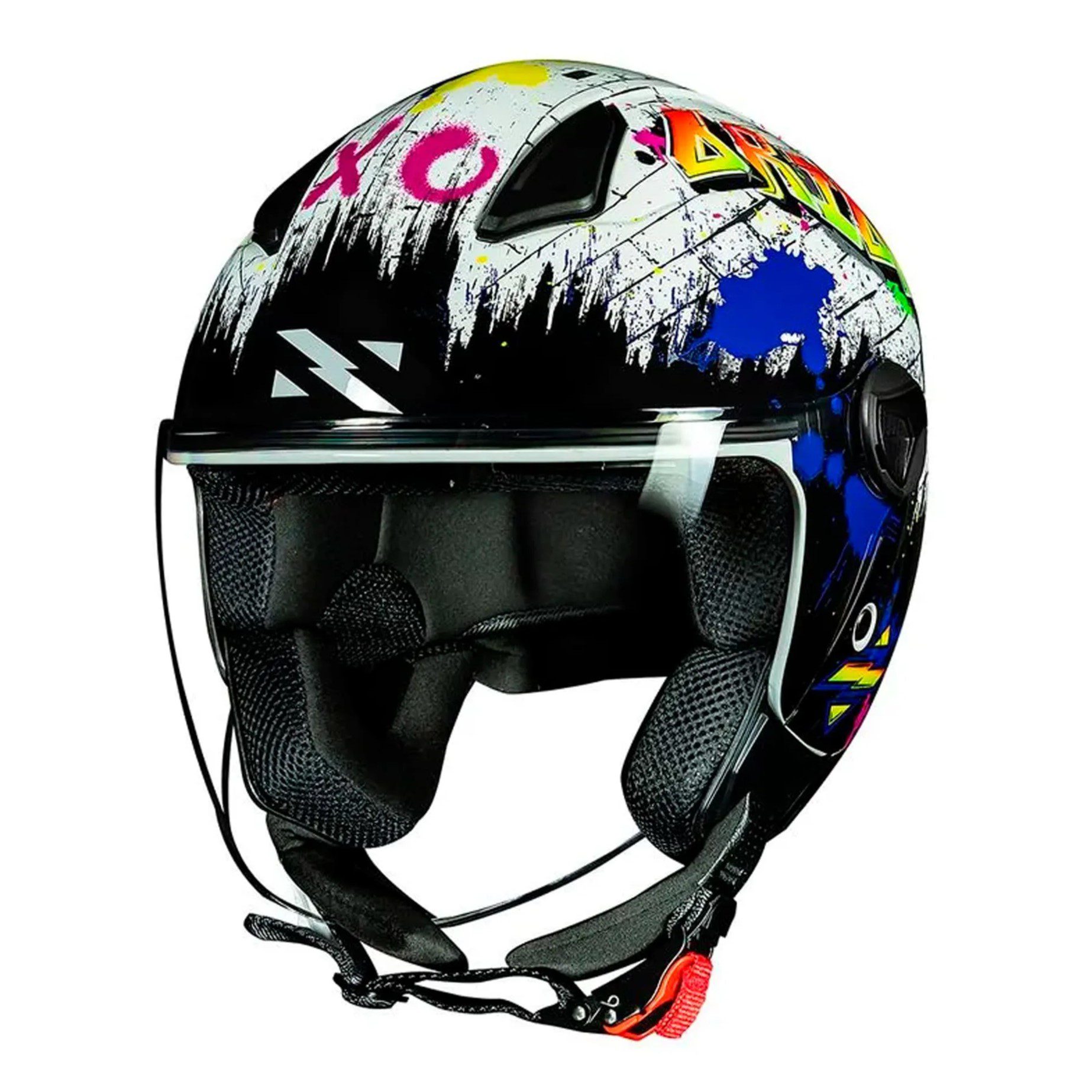 Capacete Norisk Orion Shine - Branco & Laranja - Imagem 2