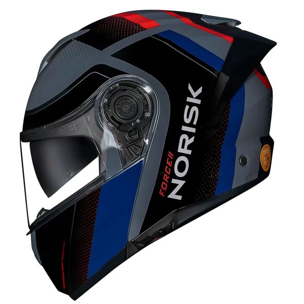 Capacete Norisk Force II Kore - Preto/Azul/Vermelho