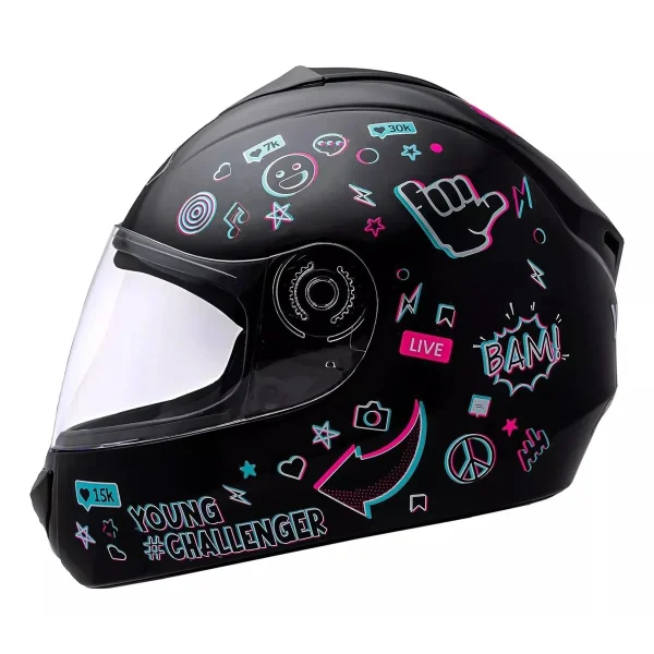 Capacete FLY Young HG Live Infantil - Preto