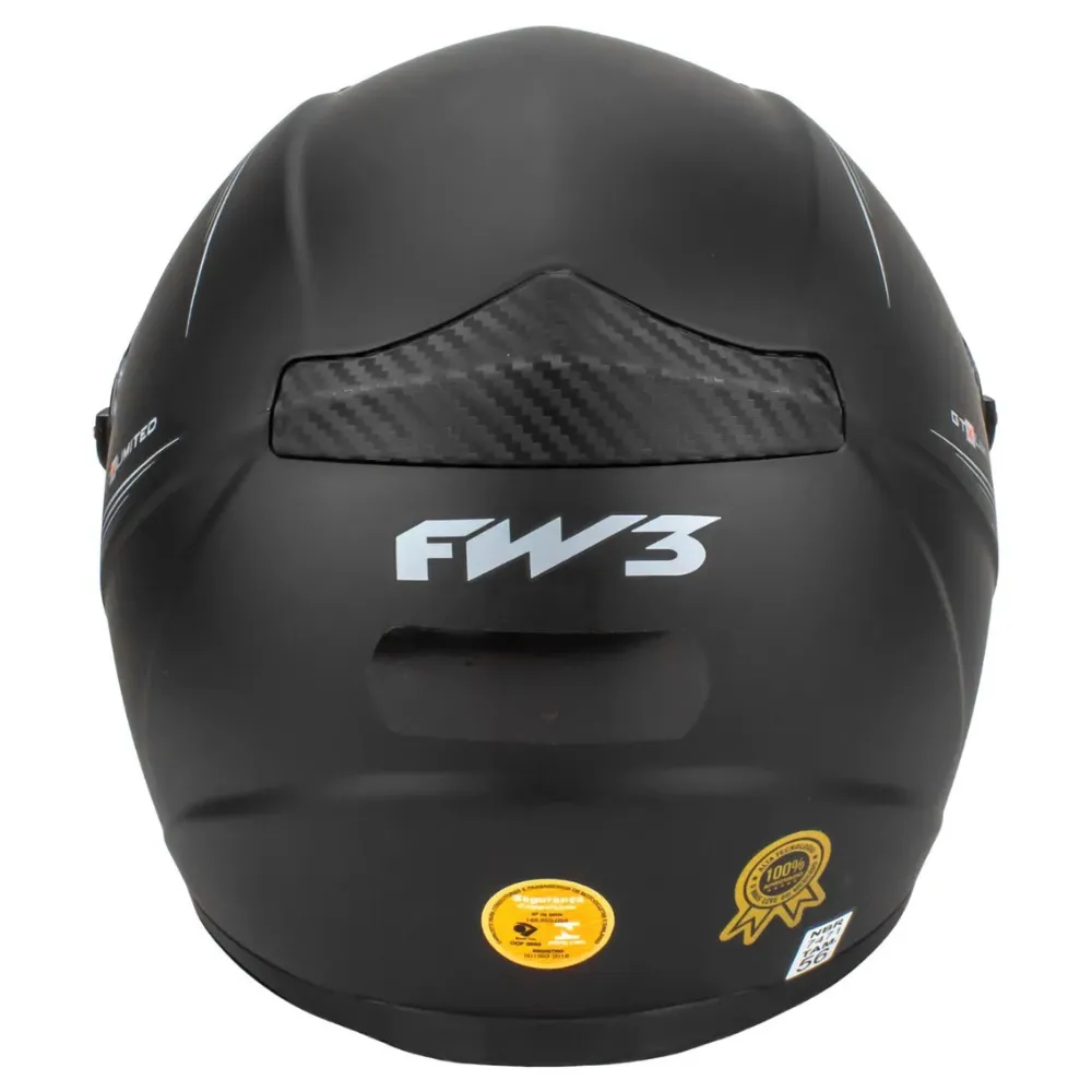 Capacete FW3 GTX Limited Preto Fosco - Imagem 3