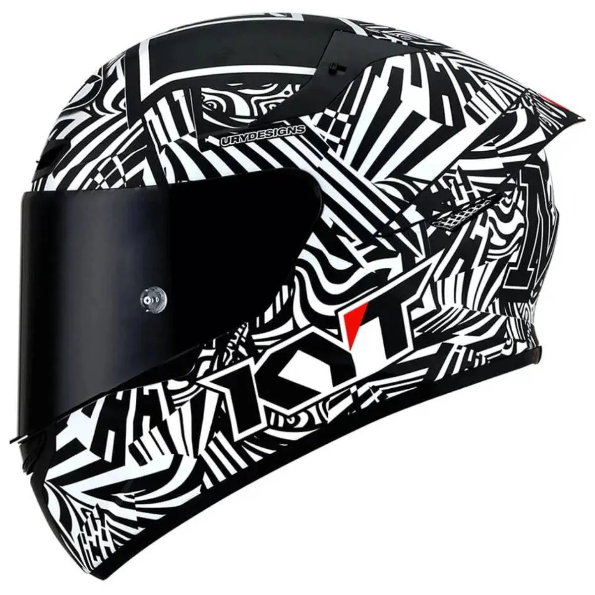Capacete KYT TT Course Espargaro Winter Test 2020 - Preto Fosco & Branco