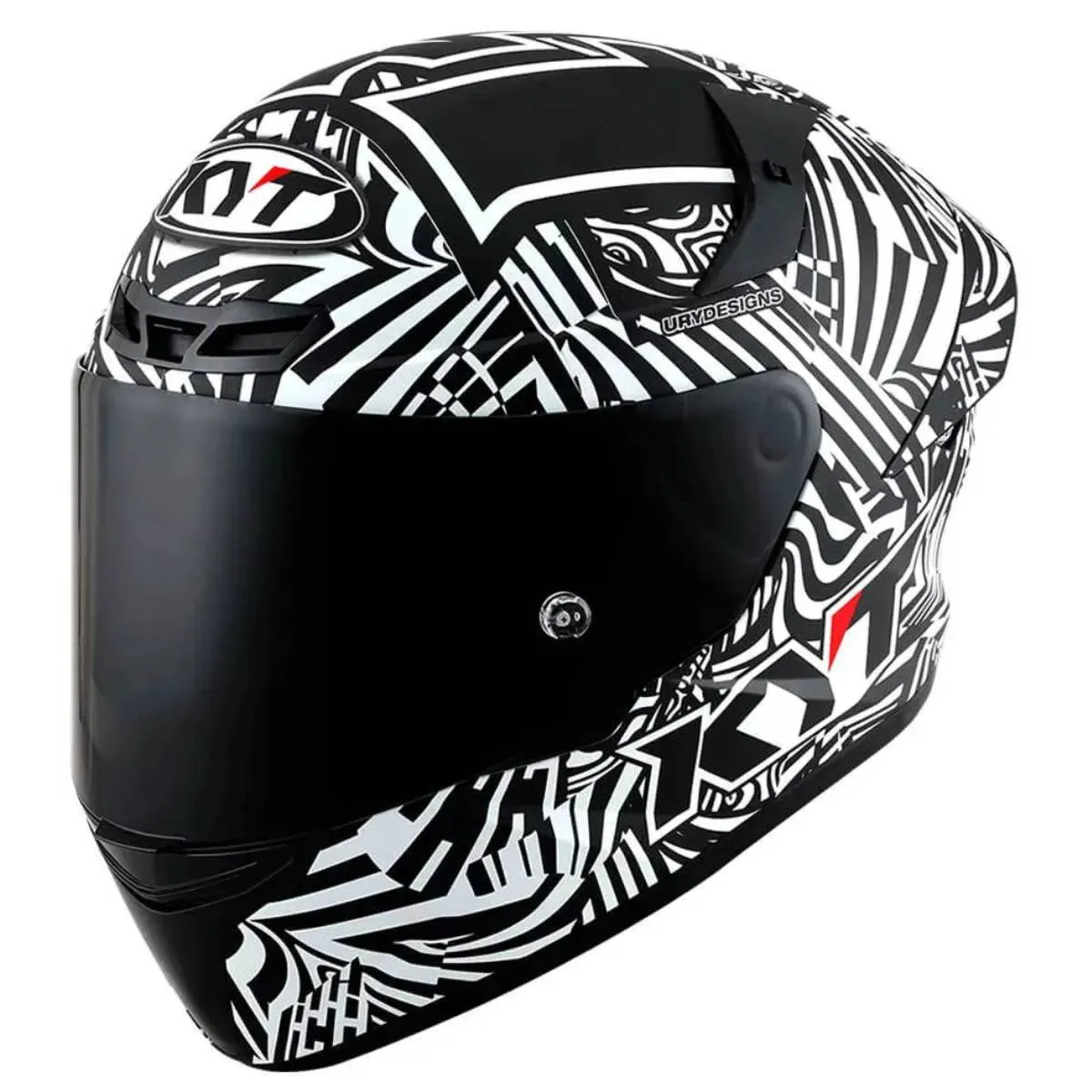 Capacete KYT TT Course Espargaro Winter Test 2020 - Preto Fosco & Branco - Imagem 2