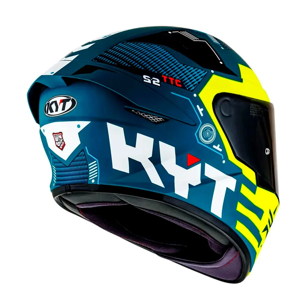 Capacete KYT TT Course Fuselage - Amarelo - Imagem 3