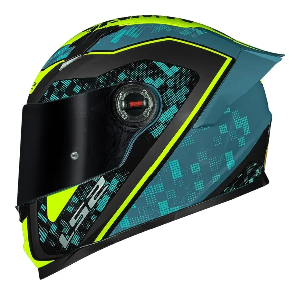 Capacete LS2 FF358 S Striker Azul & Amarelo