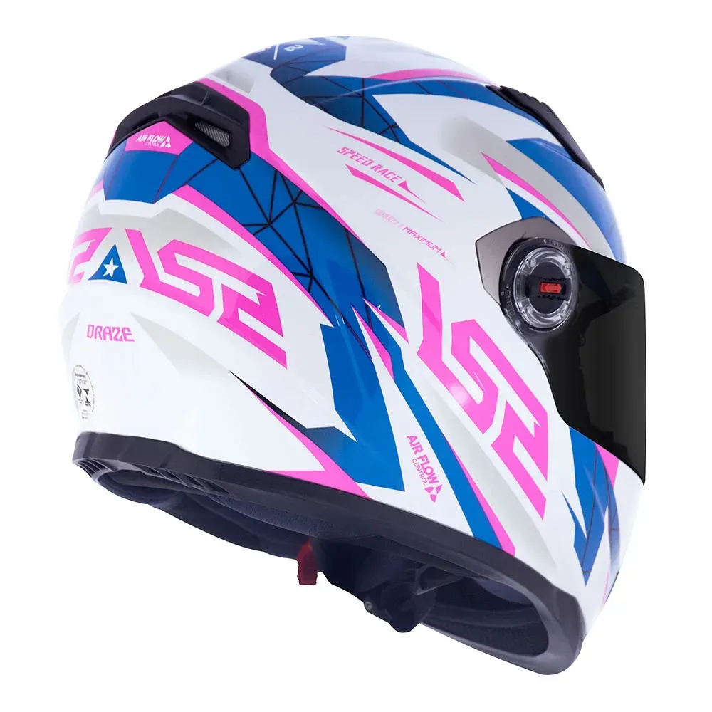 Capacete LS2 FF358 Draze Azul & Rosa - Imagem 3