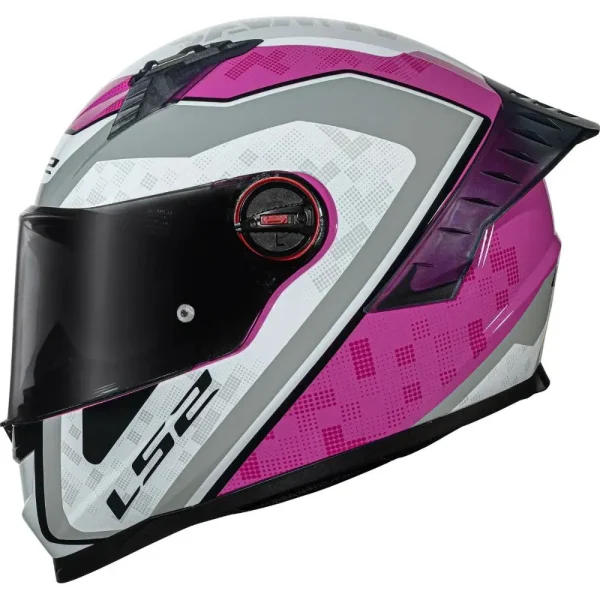 Capacete LS2 FF358 Pro Striker Rosa & Cinza
